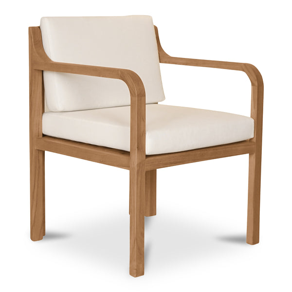 Nellie Outdoor Dining Chair in White Teak