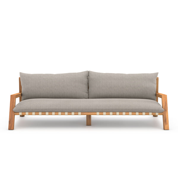 Soren Outdoor Sofa In 95" In Stone Grey
