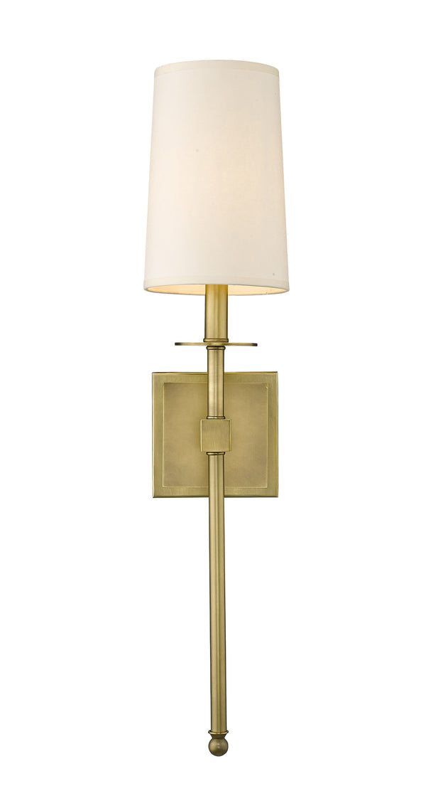 Camila 1 Light Wall Sconce in Rubbed Brass Finish