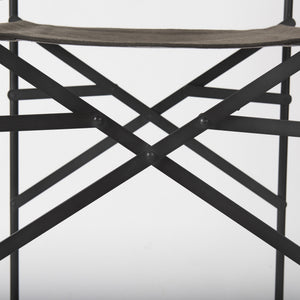 Direttore 19.3L x 19.3W x 40.2H Brown/Gray Suede W/ Metal Frame Counter Stool