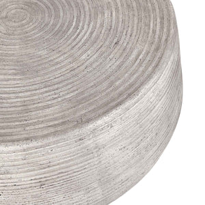 Nellie 37" Outdoor Round Coffee Table - Light Gray