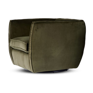 Rashi Swivel Chair In Surrey Olive