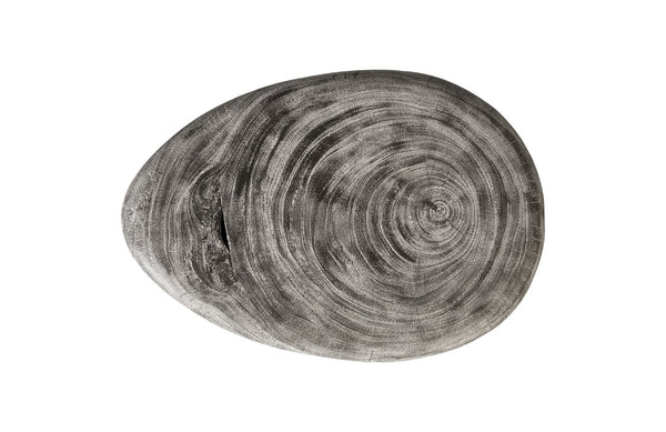 Smoothed Counter Stool, Chamcha Wood, Grey Stone, Oval