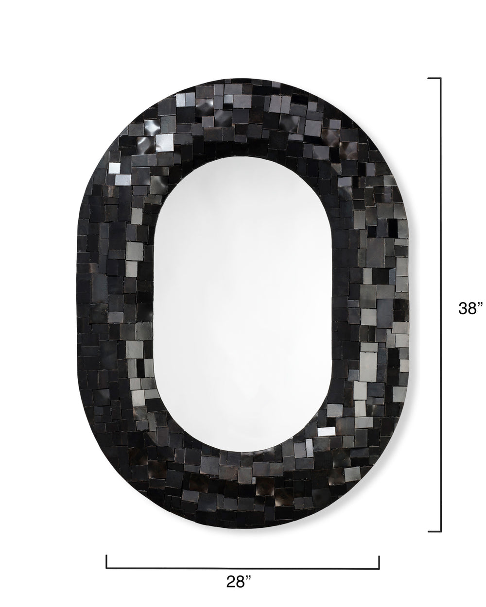 Enigma Iron Oval Wall Mirror 