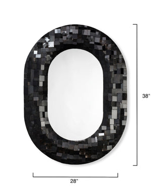 Enigma Iron Oval Wall Mirror 