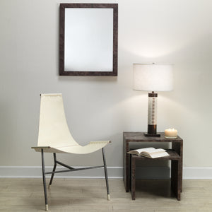 Chandler Rectangle Wood Wall Mirror, Charcoal