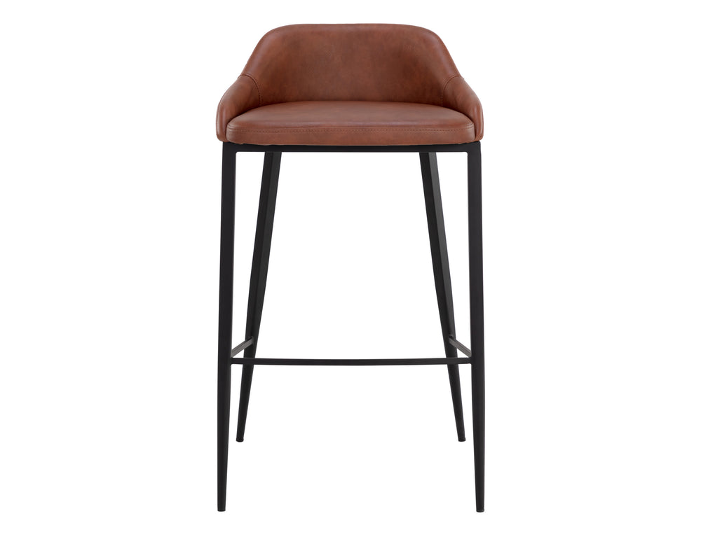 ASTRA BARSTOOL - BLACK - CINNAMON BROWN
