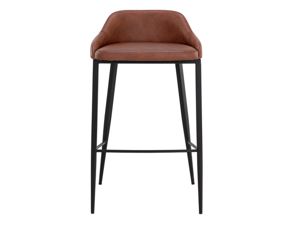 ASTRA BARSTOOL - BLACK - CINNAMON BROWN