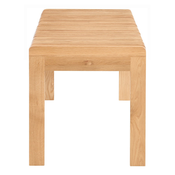 Moe's Rohe Bench Natural Oak with Slat Detailing