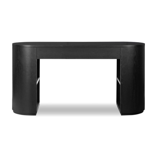Pilar Desk - Brushed Ebony Oak