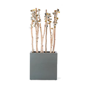 Birch Poles with Gold & Silver Cube/ Pivot Wall Pl