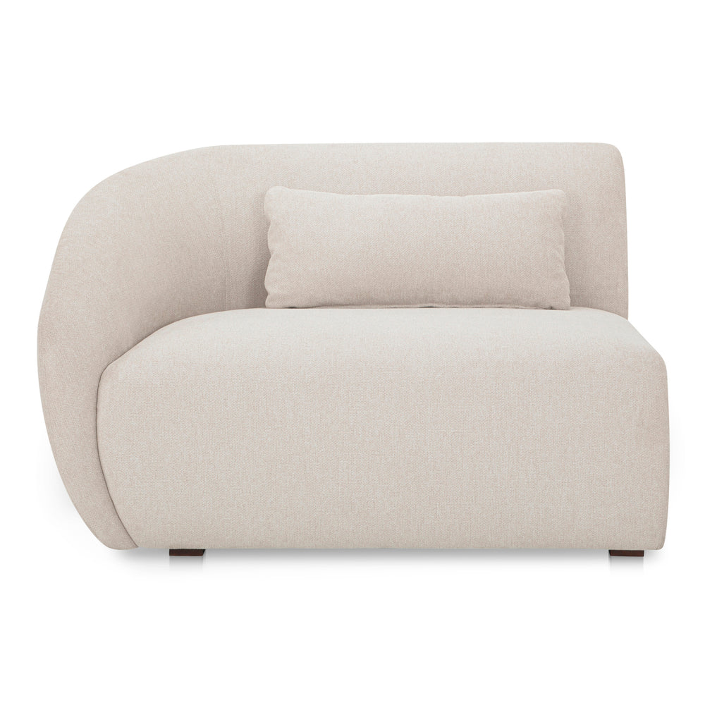Amelia Left Arm Facing Chair in Warm White