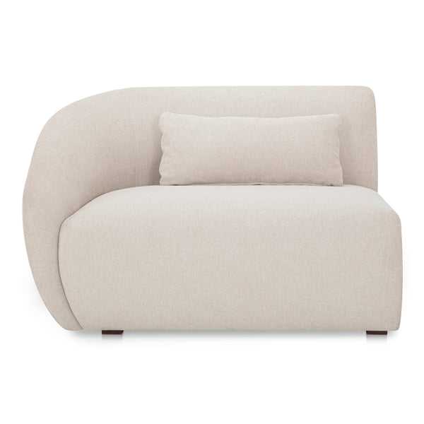 Amelia Left Arm Facing Chair in Warm White