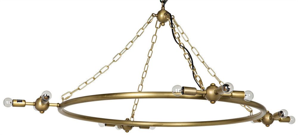 Sasha Chandelier, Metal with Brass Finish