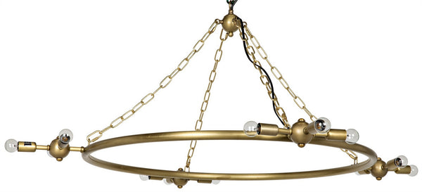 Sasha Chandelier, Metal with Brass Finish
