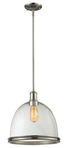 Mason 1 Light Pendant in Brushed Nickel Finish