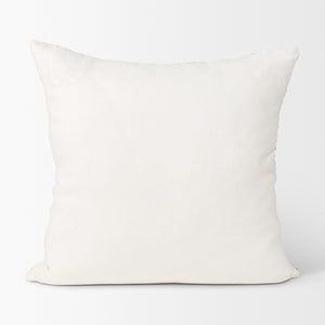 Jayden Cream w/ Merlot Print Linen Square Decorative Pillow Cover