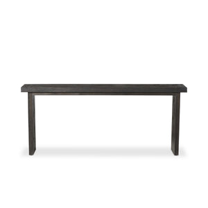 Warby Console Table in Worn Black Oak