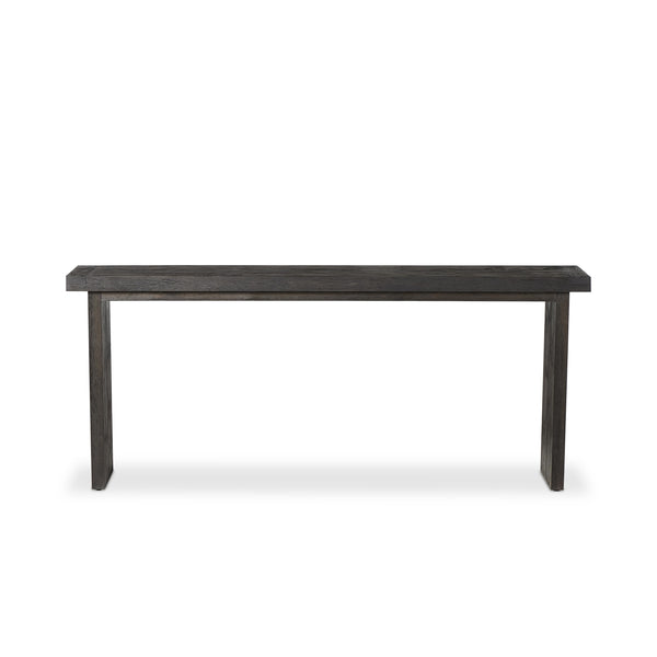 Warby Console Table in Worn Black Oak