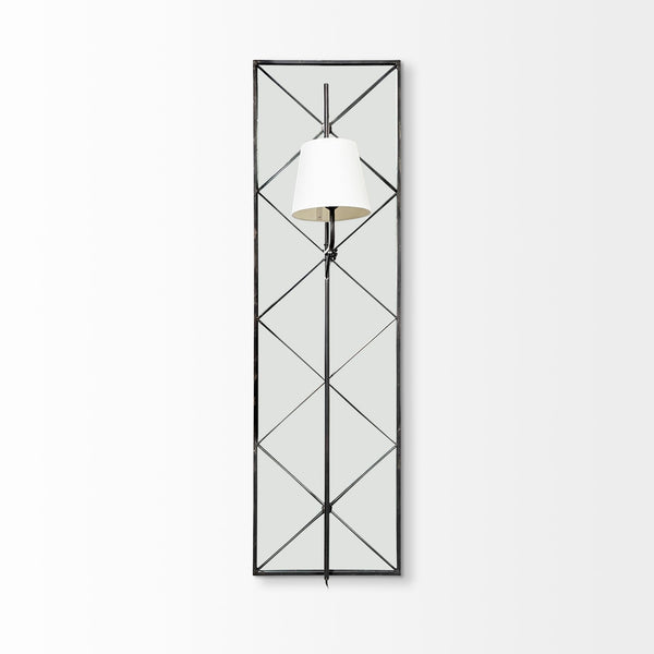 Krissta Black Metal and Mirror Wall Sconce