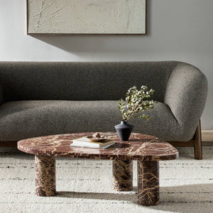 Zion Coffee Table - Merlot Marble