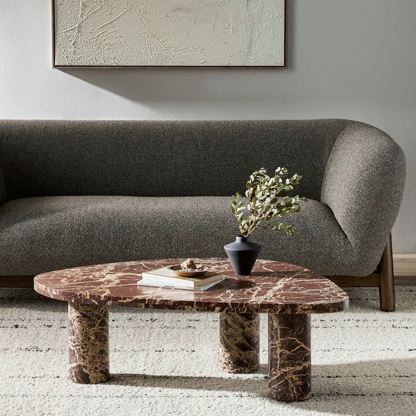 Zion Coffee Table - Merlot Marble