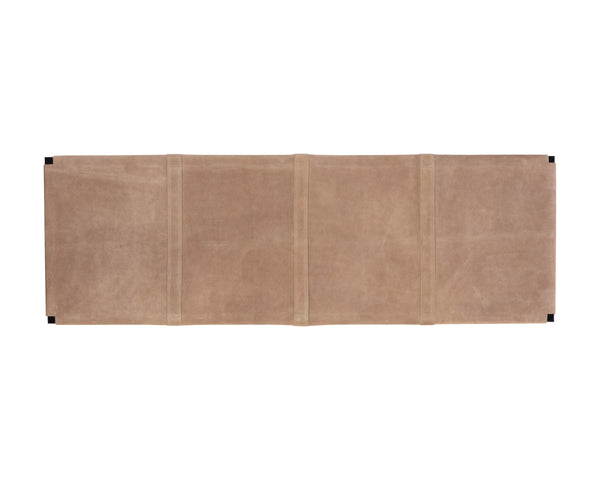ELON BENCH - SUEDE LIGHT TAN LEATHER