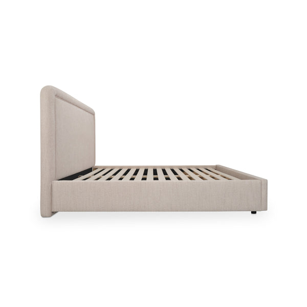 Moe's Simon Storage Bed in Flecked Beige