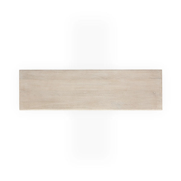 Adir Solid Wood Rectangle Console Table - Cream