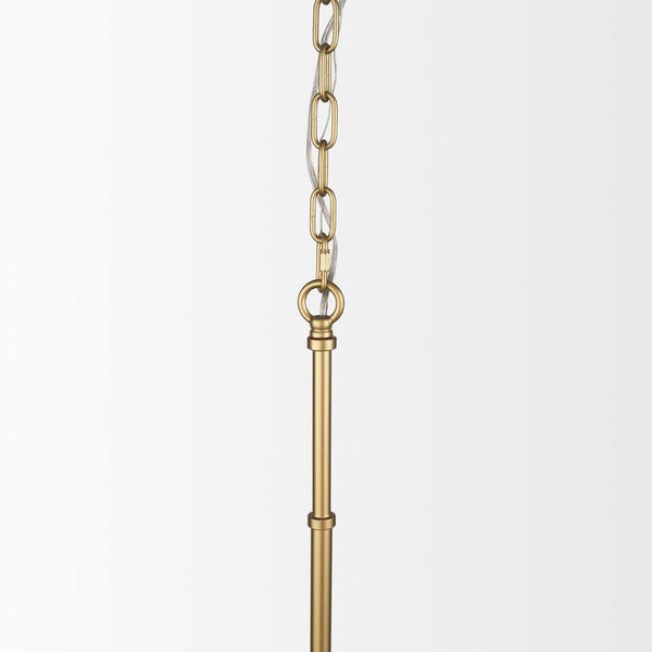 Edie Brushed Gold Metal w/ Frosted Glass Globe 1-Light Pendant