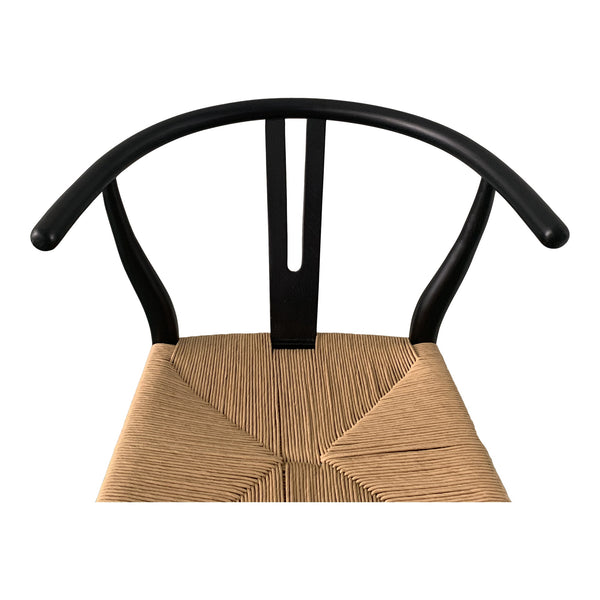 Ventana Dining Chair Black & Natural - Set of Two