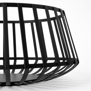 Emilio Set of 2 Black Metal Slated Bowls