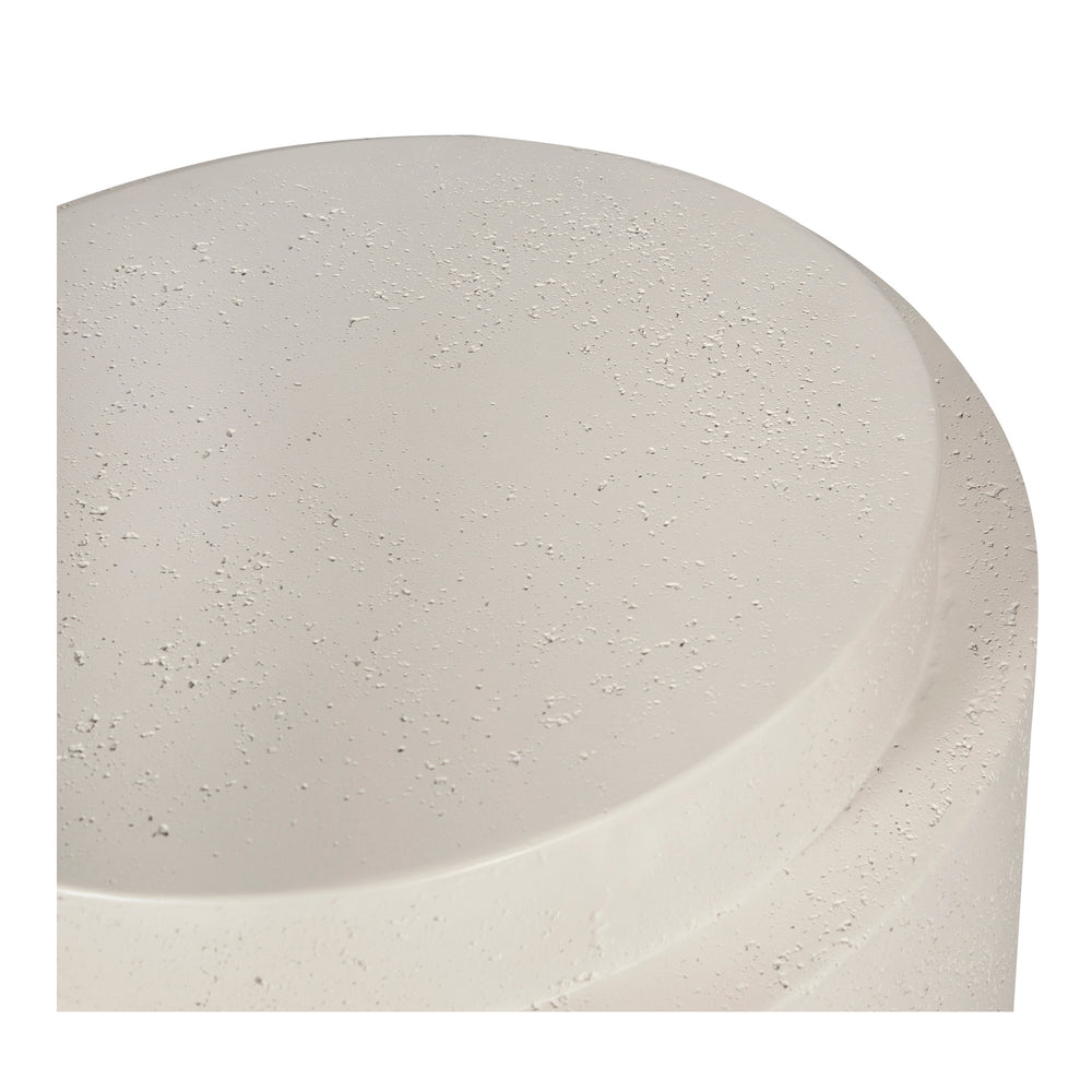 Moe's Cosmo Outdoor Accent Table in Off White