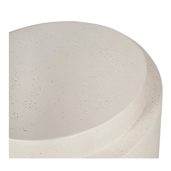 Moe's Cosmo Outdoor Accent Table in Off White