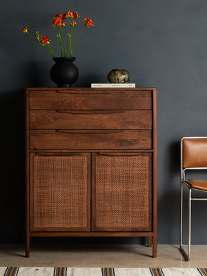 Sydney Tall Dresser In Brown Wash