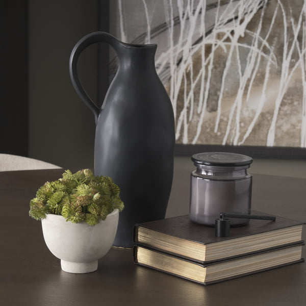 Valora Matte Black Ceramic Jug