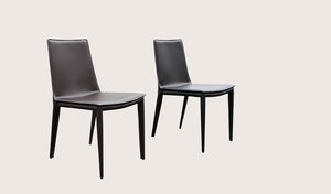 Tiffany dining chair brown bonded leather