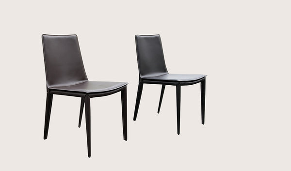 Tiffany dining chair brown bonded leather