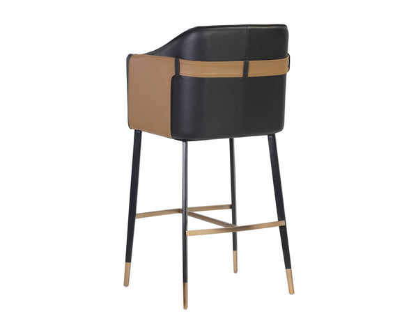 Carter Barstool - Napa Black / Napa Cognac