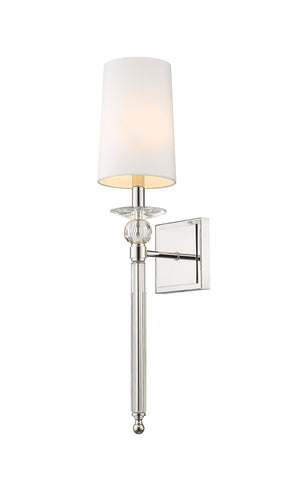 Ava 1 Light Wall Sconce in Polished Nickel Finish
