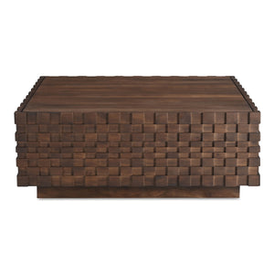 Easton Storage Coffee Table in Brown Wood