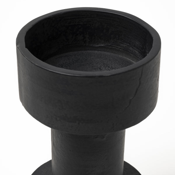 Bolton I 3.9L x 3.9W x 10.6H Black Metal Table Candle Holders
