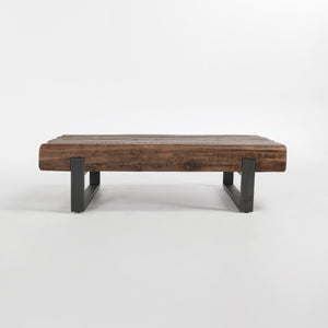 Duarte Solid Wood Rectangle Coffee Table - Rustic Brown