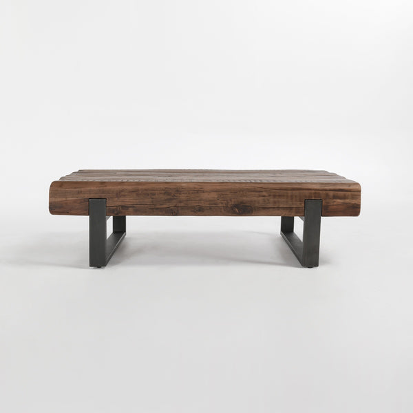 Duarte Solid Wood Rectangle Coffee Table - Rustic Brown