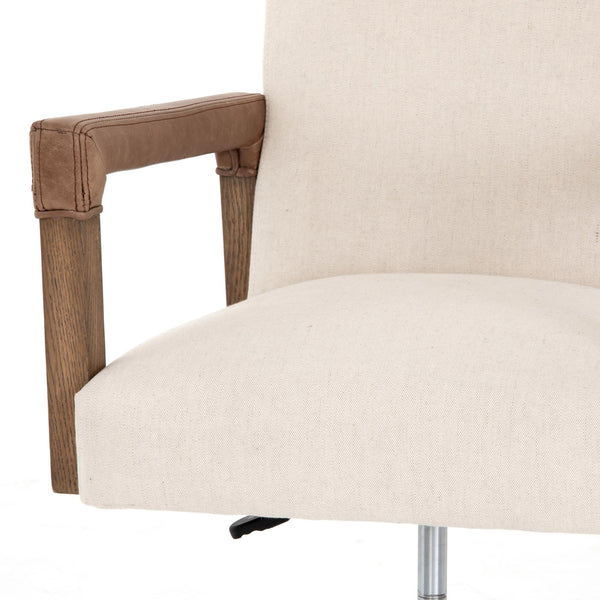 Reuben Traditional Desk Chair In Harbor Natural