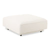 Rosello Ottoman in White with Textured Fabric