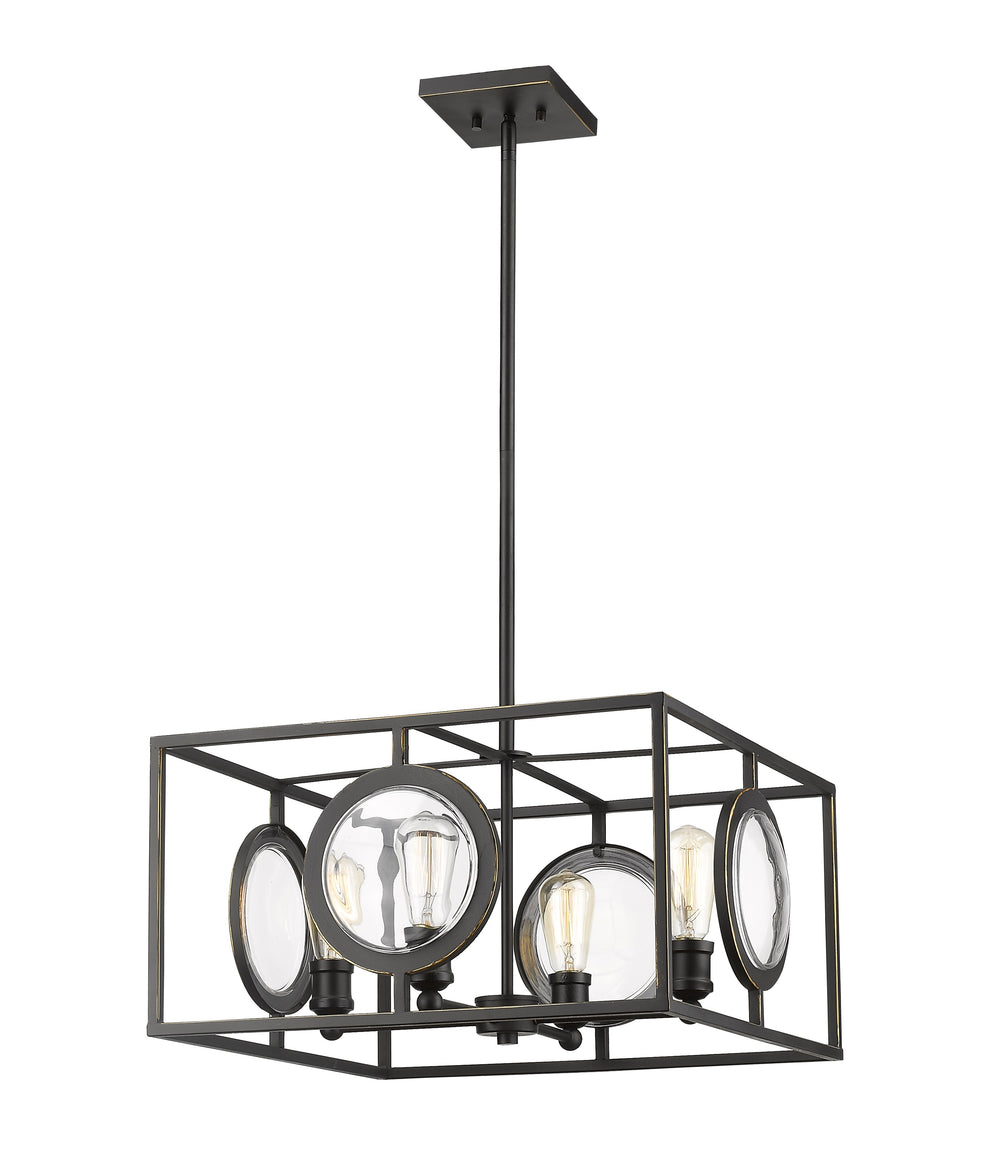 Port 4 Light Pendant in Olde Bronze Finish