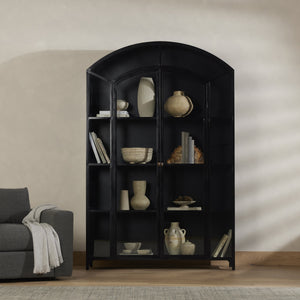 Belmont Wide Metal Cabinet In Black
