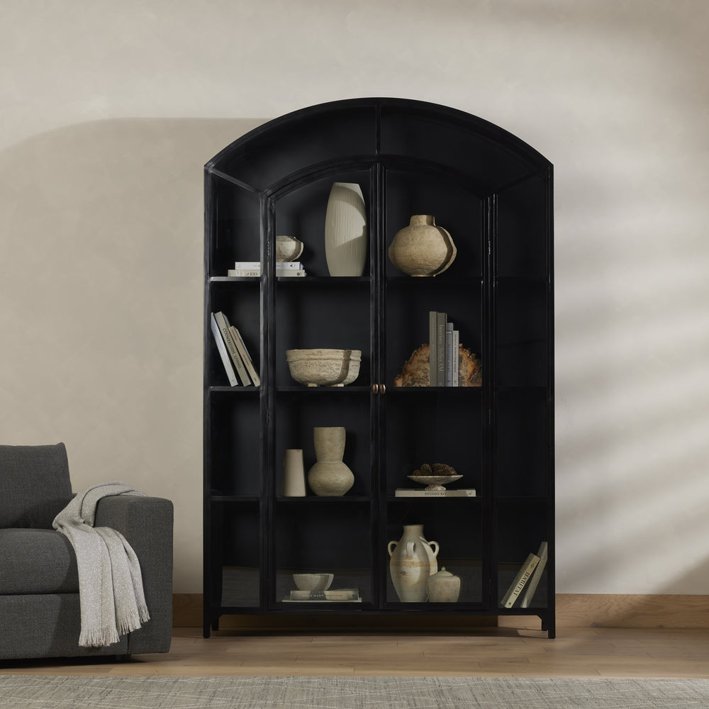 Belmont Wide Metal Cabinet In Black