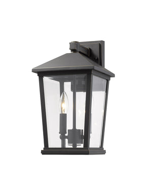 Beacon 2 Light Outdoor Wall Sconce in Oil Rubbed Bronze Finish